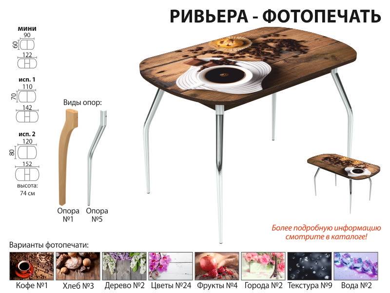 стол ривьера фотопечать в Нижнем Тагиле