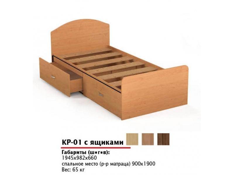 кровать кр 01 с ящиками в Нижнем Тагиле