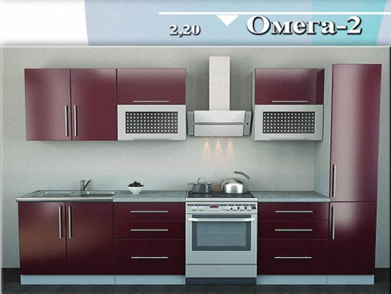 кухня прямая «омега 2» в Нижнем Тагиле