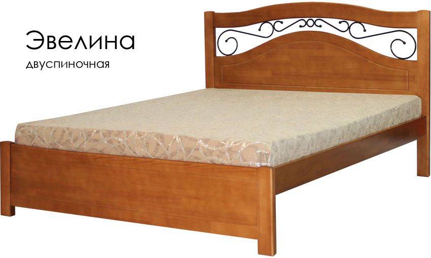 деревянная с ковкой кровать эвелина в Нижнем Тагиле