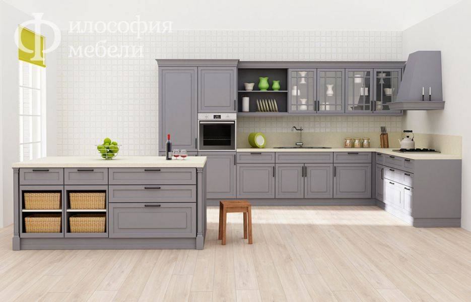кухня №31 с островом в Нижнем Тагиле