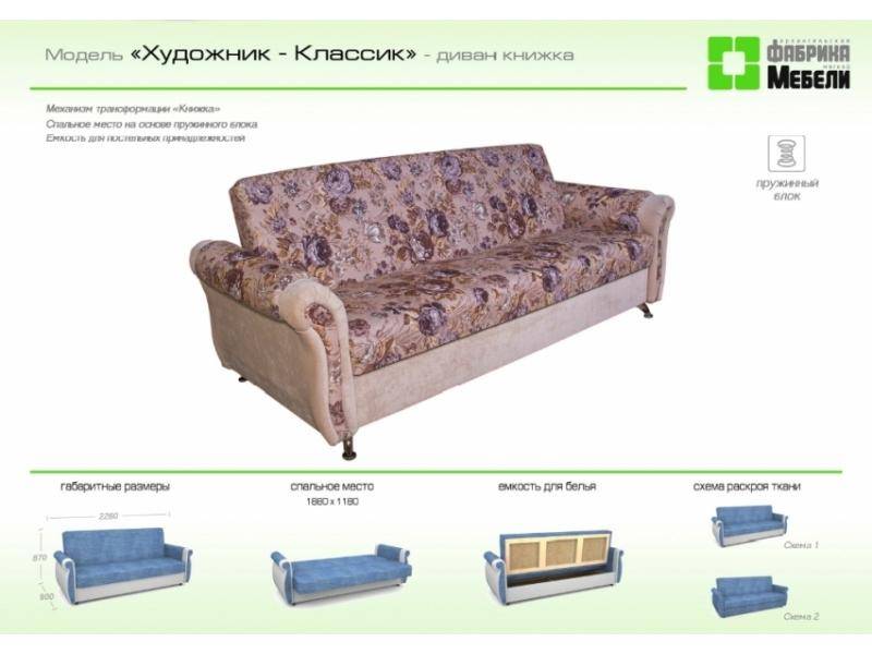 прямой диван художник классик в Нижнем Тагиле