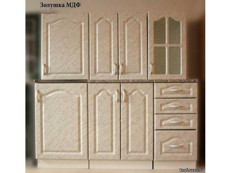 кухня золушка мдф (серый мрамор) в Нижнем Тагиле