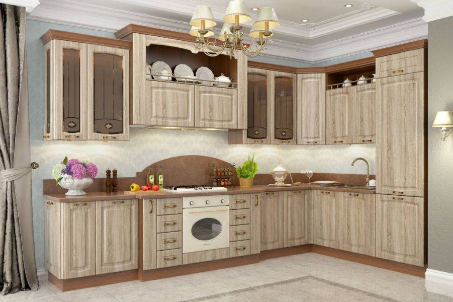 классическая кухня равенна на заказ в цвете мокко в Нижнем Тагиле