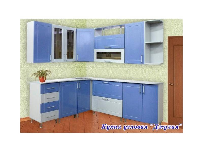 голубая угловая кухня джулия в Нижнем Тагиле