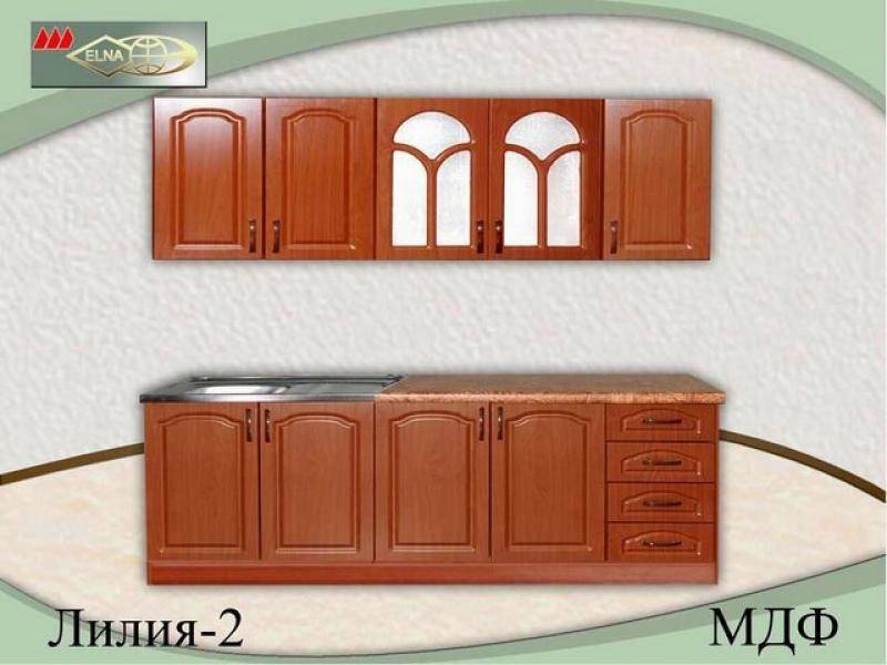 кухня прямая лилия 2 (мдф) в Нижнем Тагиле
