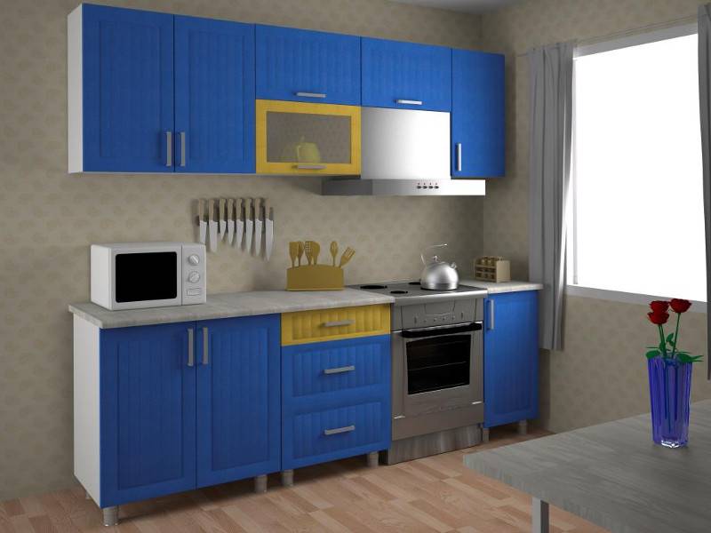 кухонный гарнитур прямой золушка blue oliva в Нижнем Тагиле