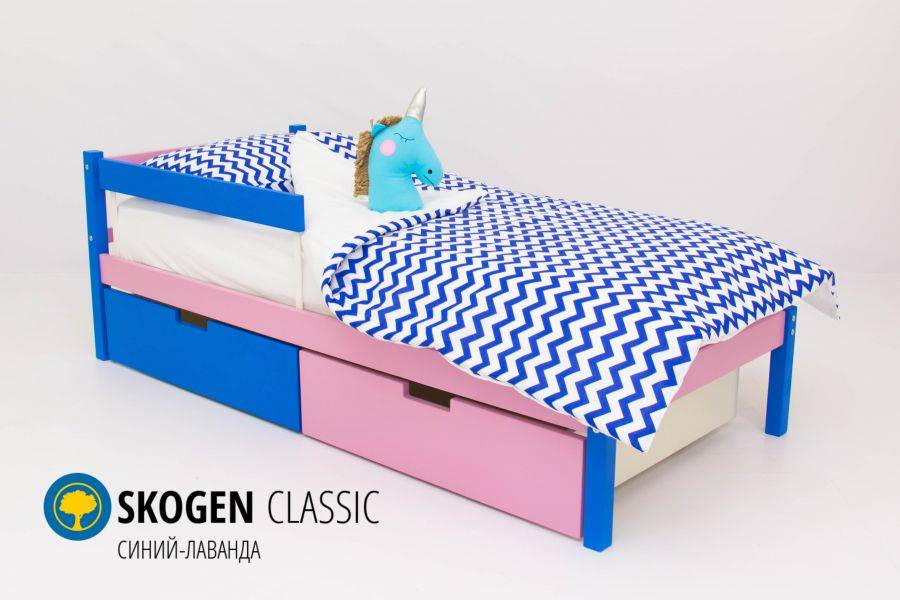 детская кровать skogen classic синий-лаванда в Нижнем Тагиле