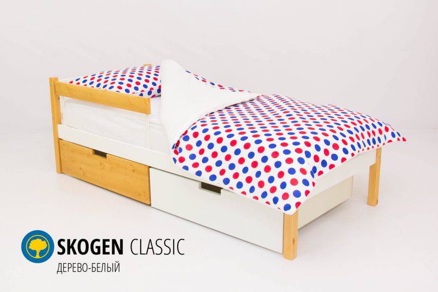 детская кровать skogen classic дерево-белый в Нижнем Тагиле