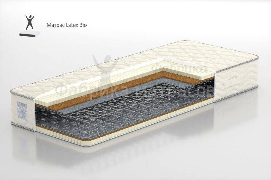 матрас на зависимом пружинном блоке latex bio в Нижнем Тагиле