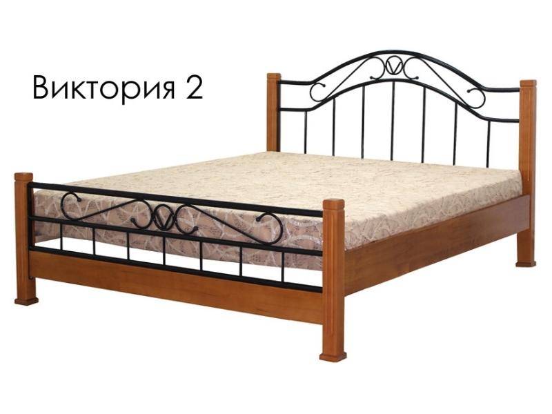 кровать виктория 2 из массива сосны с элементами ковки в Нижнем Тагиле