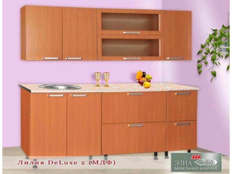 кухня прямая лилия deluxe 2 (мфд) в Нижнем Тагиле