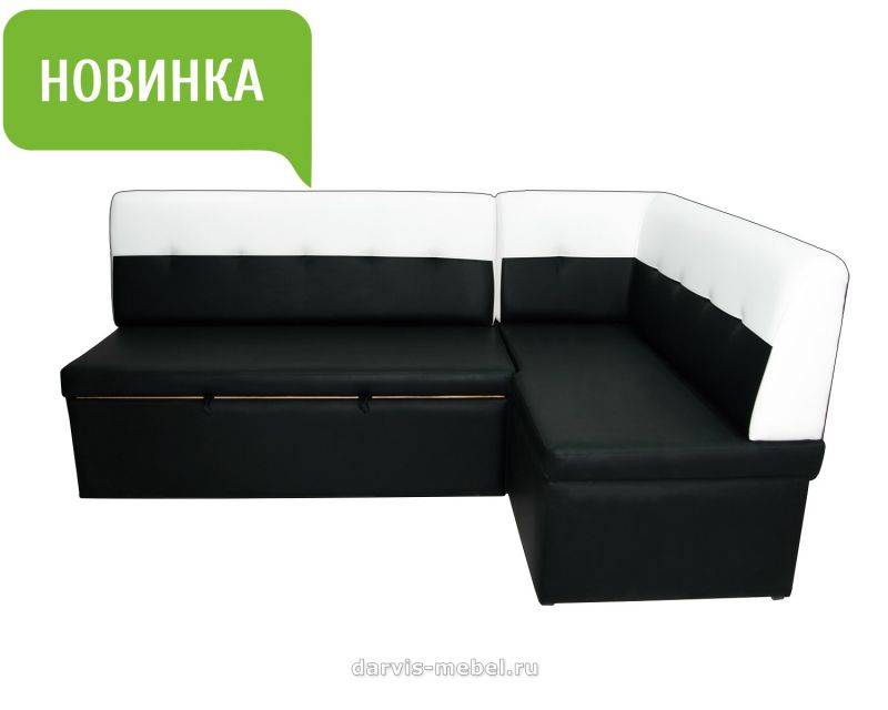 черно-белый кухонный уголок комфорт в Нижнем Тагиле