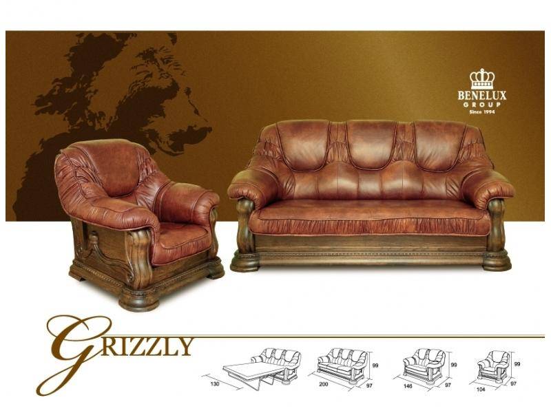 кожаный диван grizzly в Нижнем Тагиле