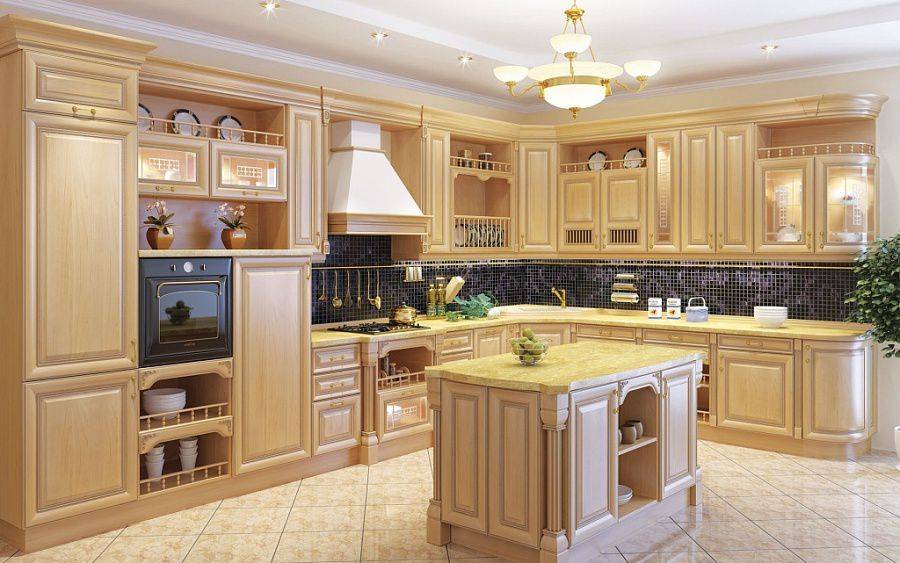 классическая кухня ника с островом в Нижнем Тагиле