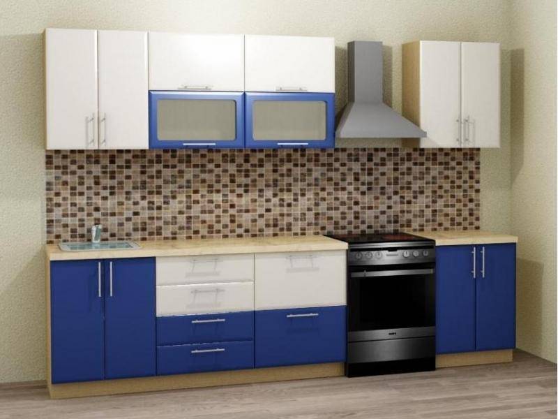 кухонный гарнитур прямой синий в Нижнем Тагиле