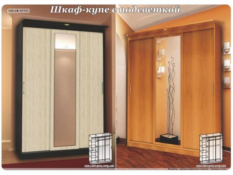 шкаф-купе с подсветкой в Нижнем Тагиле