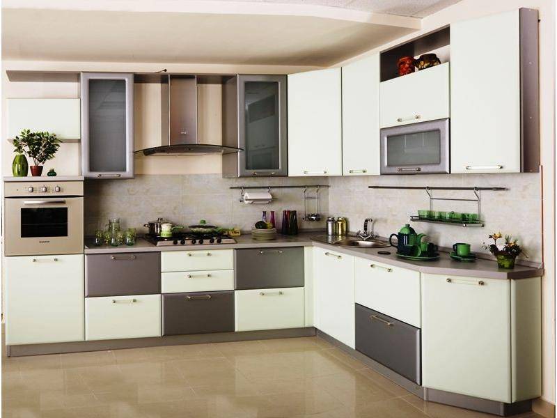 светлая угловая кухня мдф в Нижнем Тагиле
