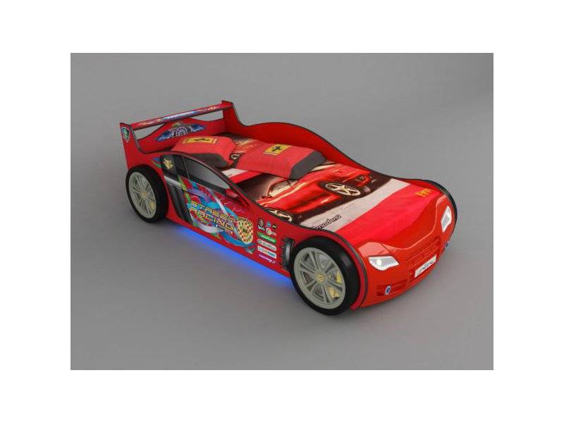 кровать машина rх800 night light red (190*90) в Нижнем Тагиле