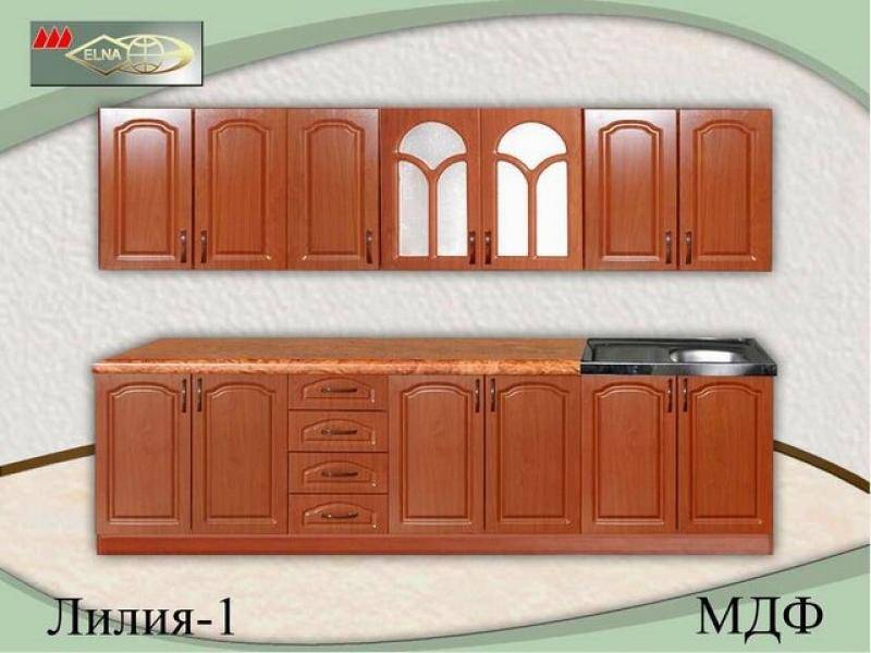 кухня прямая лилия 1 (мдф) в Нижнем Тагиле