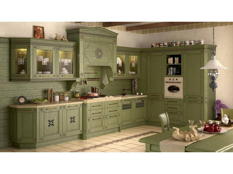 кухня прямая floreale verde в Нижнем Тагиле