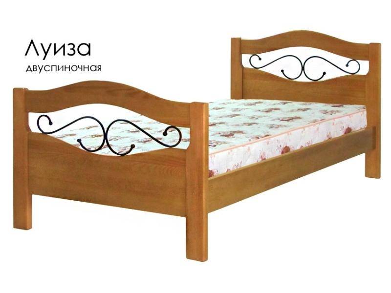 кровать луиза из массива сосны с элементами ковки в Нижнем Тагиле