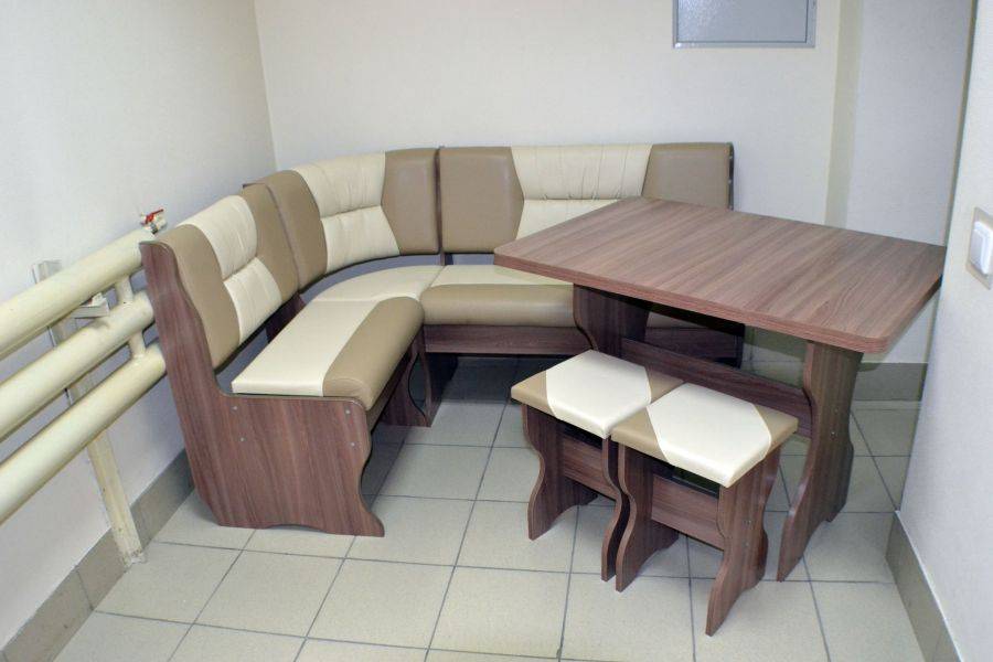 кухонный уголок уют 2, ясень шимо темный, к/з капучино + молочный в Нижнем Тагиле