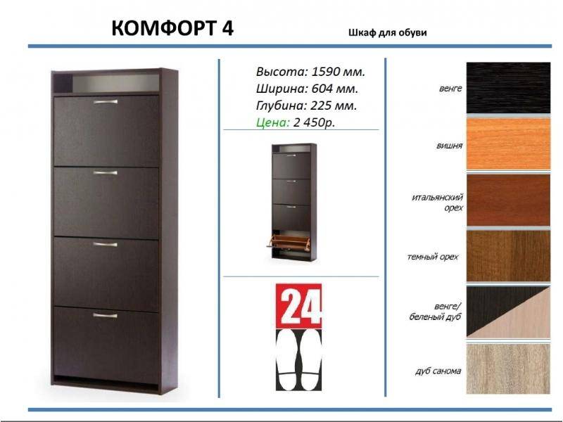 шкаф для обуви комфорт 4 в Нижнем Тагиле