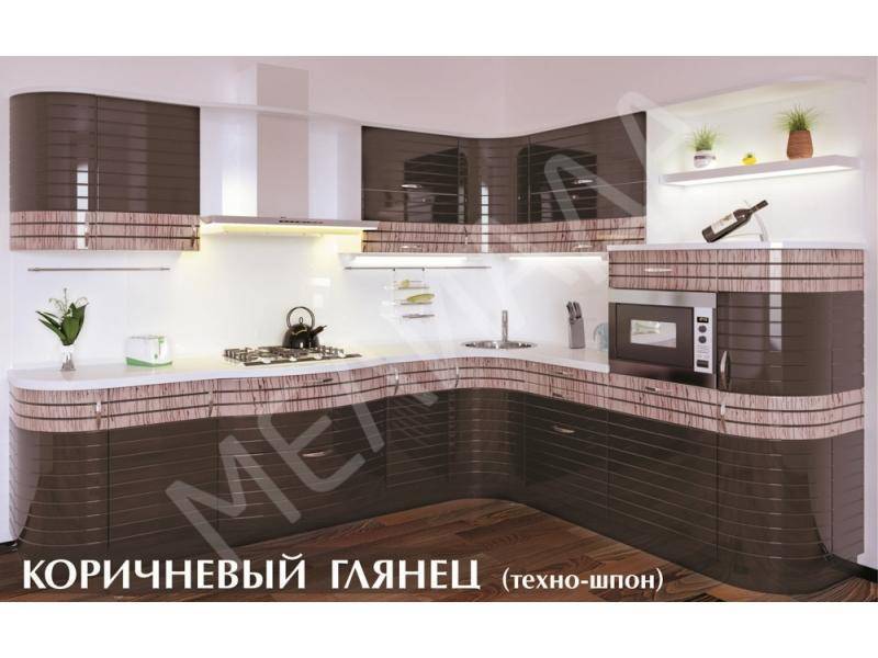 кухня коричневый глянец в Нижнем Тагиле