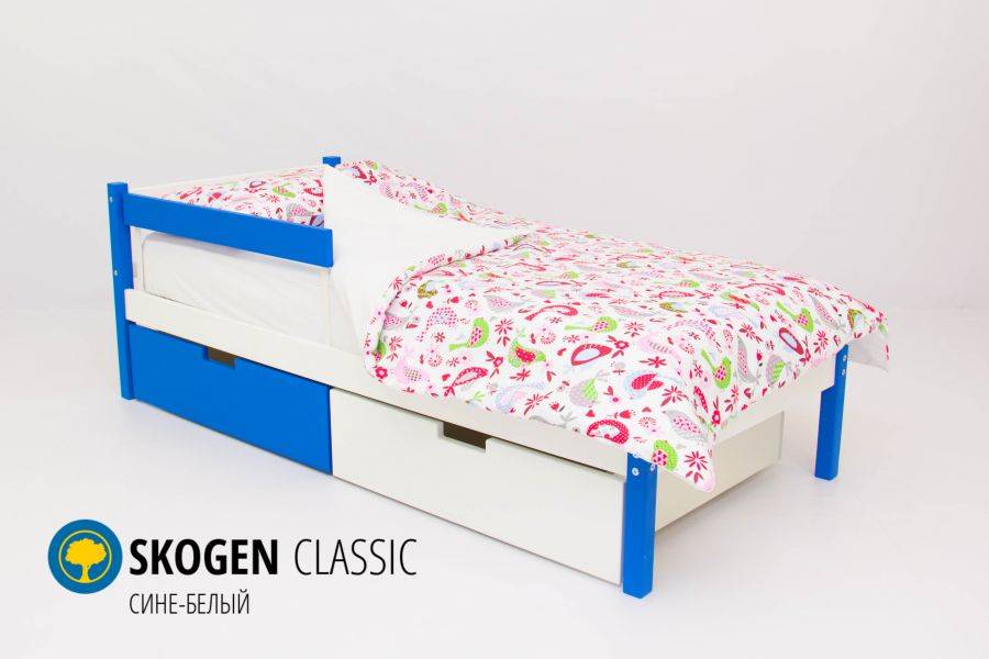 детская кровать skogen classic сине-белый в Нижнем Тагиле