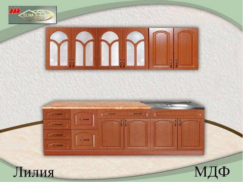 кухня прямая лилия (мдф) в Нижнем Тагиле