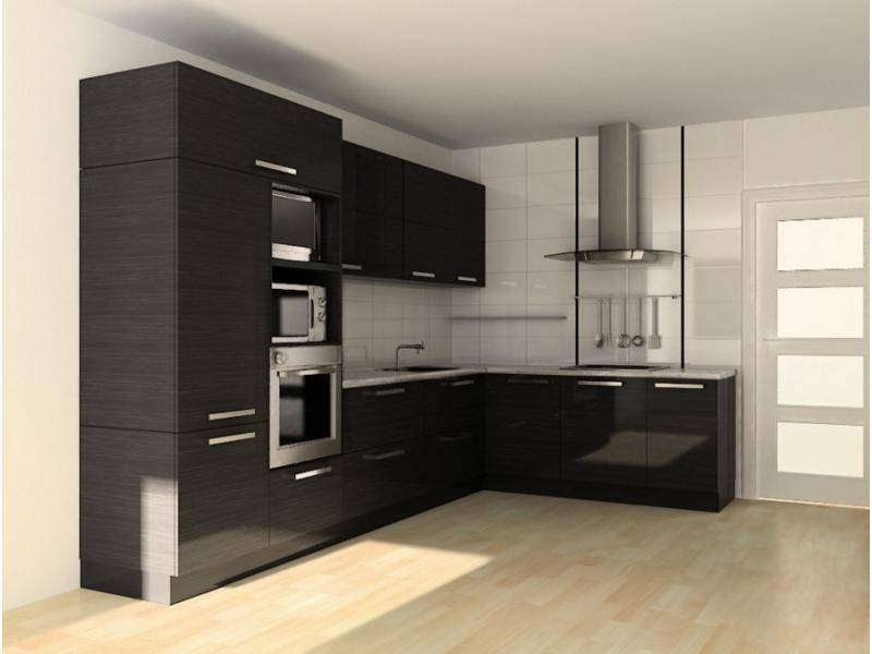 черная угловая кухня в Нижнем Тагиле