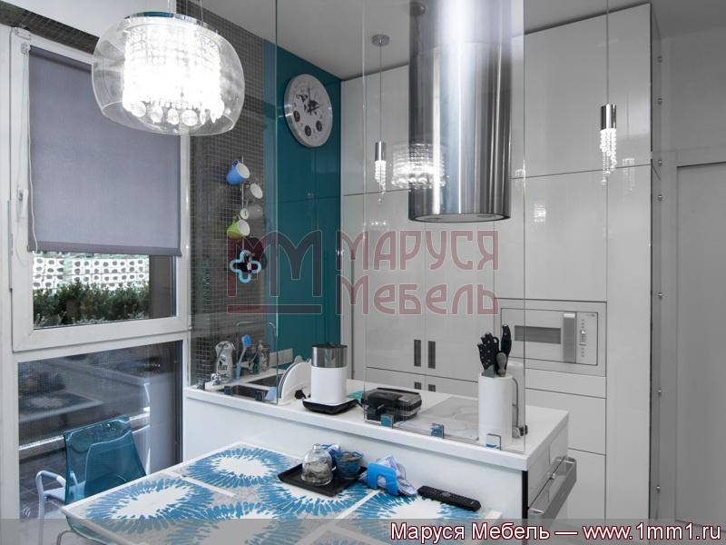 кухня прямая белая глянцевая эмаль в Нижнем Тагиле