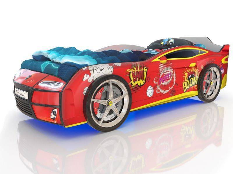 кровать-машинка romack kiddy красная бум в Нижнем Тагиле