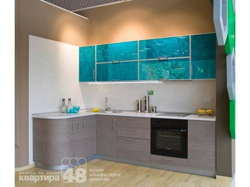 кухонный гарнитур угловой аквамарин в Нижнем Тагиле