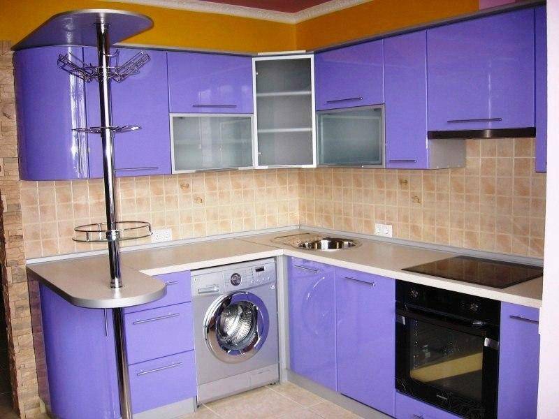 угловая фиолетовая кухня в Нижнем Тагиле