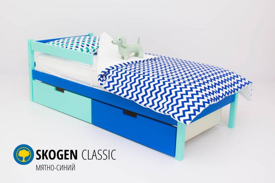 детская кровать skogen classic мятно-синий в Нижнем Тагиле