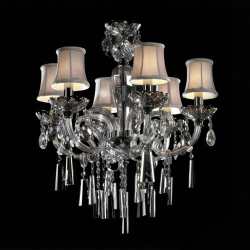 люстра md102743-6a от illuminati прозрачная/бежевая/ хром в Нижнем Тагиле