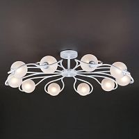 потолочная люстра eurosvet camomile 70089/10 белый с серебром в Нижнем Тагиле