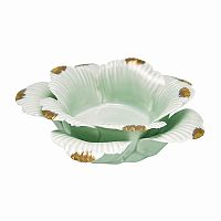 подсвечник керамический в виде цветка с золотыми лепестками flower pale green medium, 4 см в Нижнем Тагиле