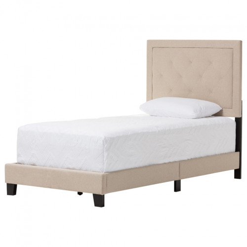 кровать paris linen upholstered beige 90х200 в Нижнем Тагиле