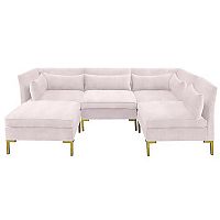 диван zara sectional угловой розовый в Нижнем Тагиле