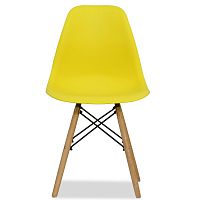 стул деревянный pc-015 желтый ножки дерево (eames style) в Нижнем Тагиле