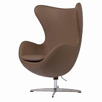 кресло egg chair кожа коричневое в Нижнем Тагиле