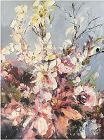 картина маслом красивые цветы 90*120 см. в Нижнем Тагиле