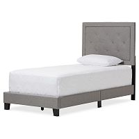 кровать paris linen upholstered gray 140х200 в Нижнем Тагиле