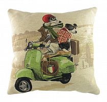 подушка с картинкой scooter dogs green в Нижнем Тагиле