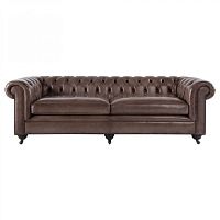 диван chesterfield прямой коричневый на ножках в Нижнем Тагиле