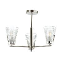 потолочная люстра lumion janna 4409/3c матовый никель, белая в Нижнем Тагиле