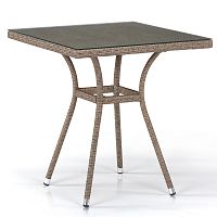 стол из иск. ротанга t282bnt-w56-70x70 light brown в Нижнем Тагиле